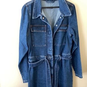 NASTY GAL DENIM ROMPER SIZE L